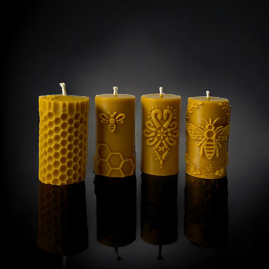 Zestaw Prezentowy NATURALNY 2x ŚWIECZKA PSZCZELA - Apimel