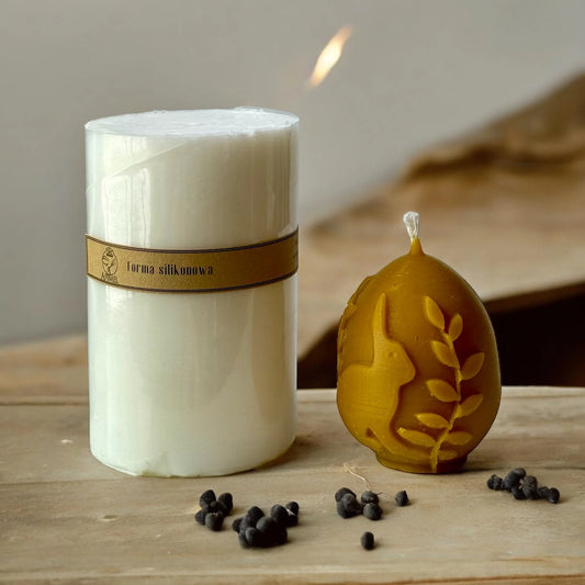 Świece z naturalnego wosku pszczelego Jajko z zajączkiem