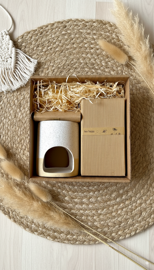 Kominek do aromaterapii z woskiem pszczelim i propolisem